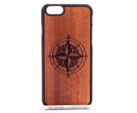 Wood Compass Phone Cover